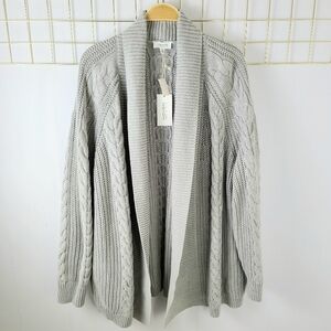 NWT Haven Well Within Chunky Cable Knit Open Front Knit Sweater
